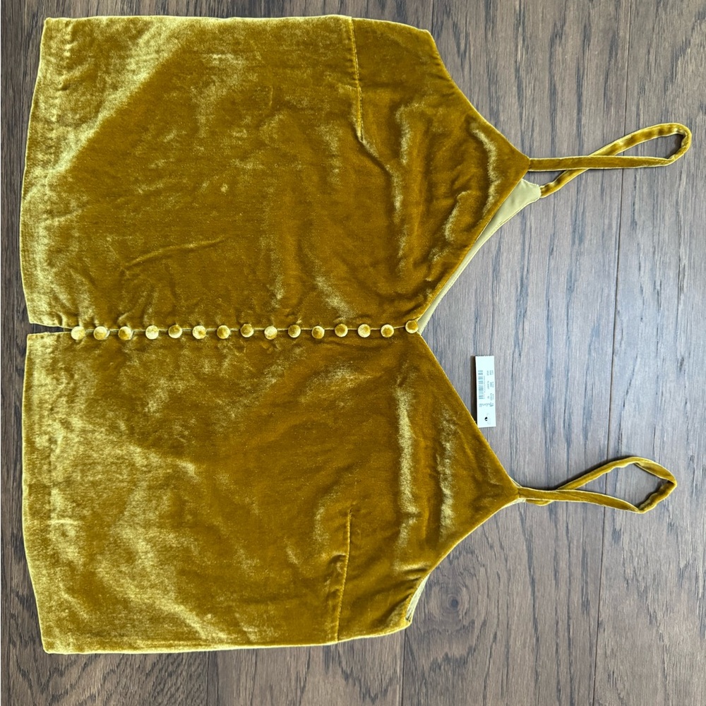 Madewell Gold Velvet Camisole Top